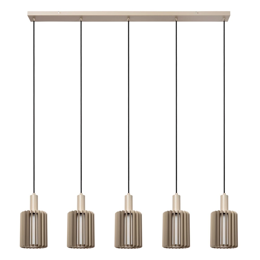 Lucide 5-lichts hanglampLambres recht taupe - 45410/05/41